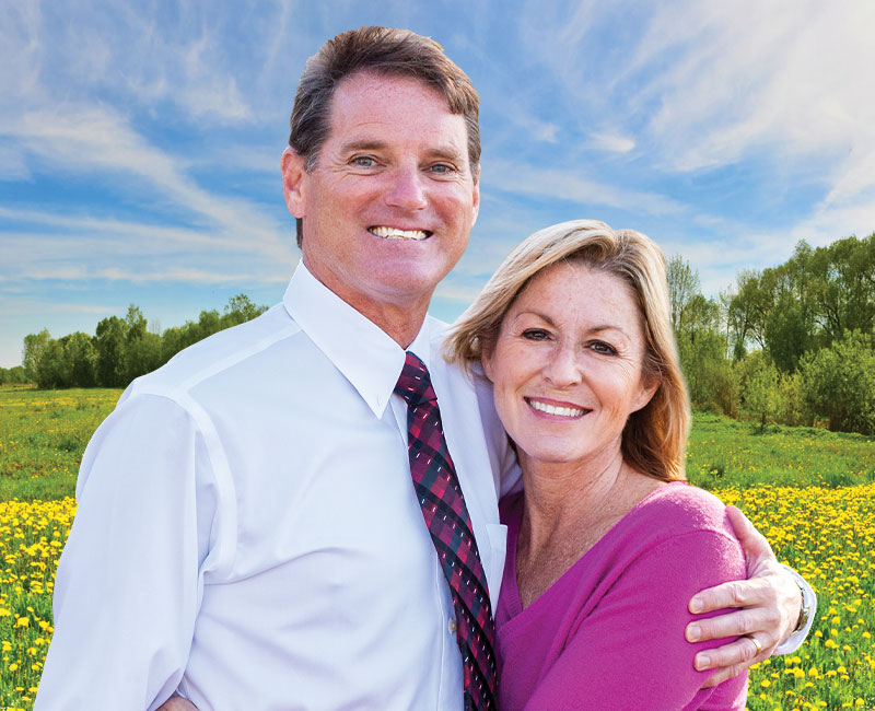 Middle-age-couple after Dentist in Edmond OK Dental Implants